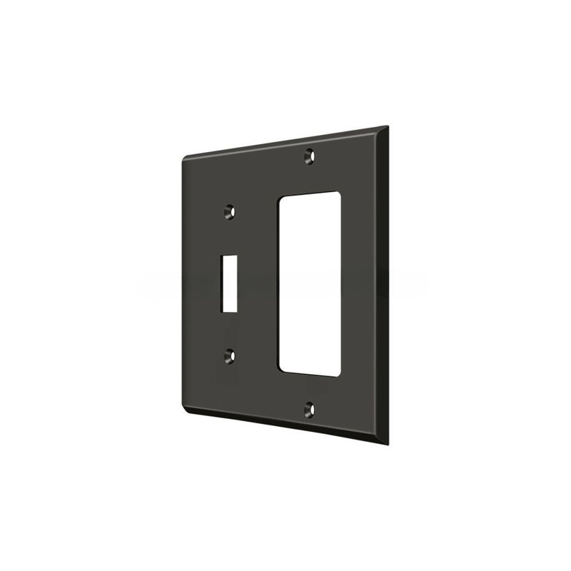 Deltana SWP4743U19 Switch Plate, Single Switch/Single Rocker in Paint Black, Bronze