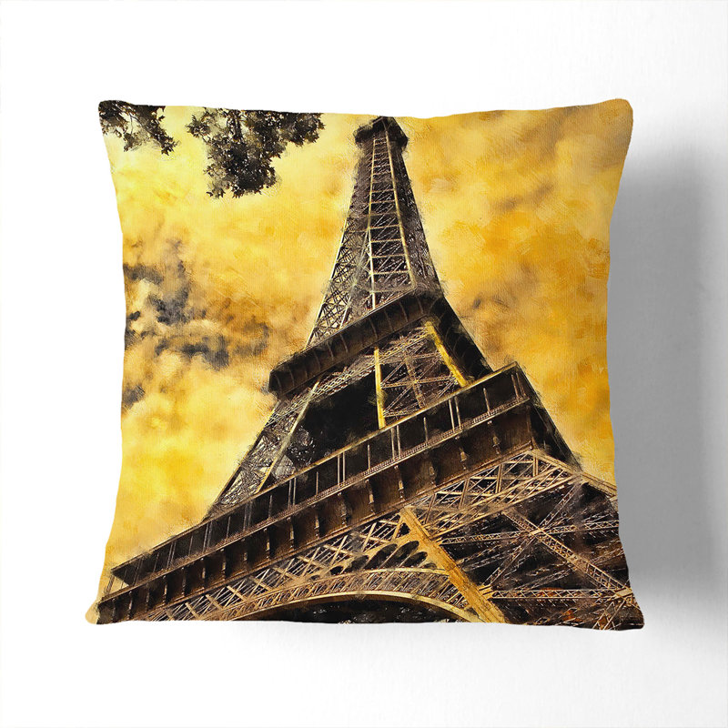 Eiffel Tower Vol.7 Square Throw Cushion, 55cm H x 55cm W x 20cm D