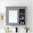 Wall Mounted Medicine Cabinet Mirror 3 Open Shelves-66837053