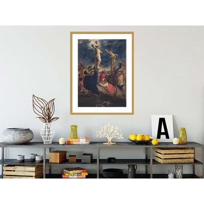 «Christ on the Cross» par Eugène Delacroix, impression giclée encadrée