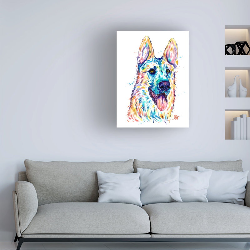 «Lisa Whitehouse German Shepherd», art sur toile, H 19 po x l 14 po