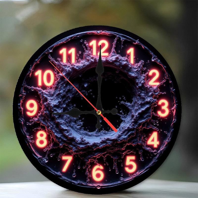 Horloge éclaboussure d'eau