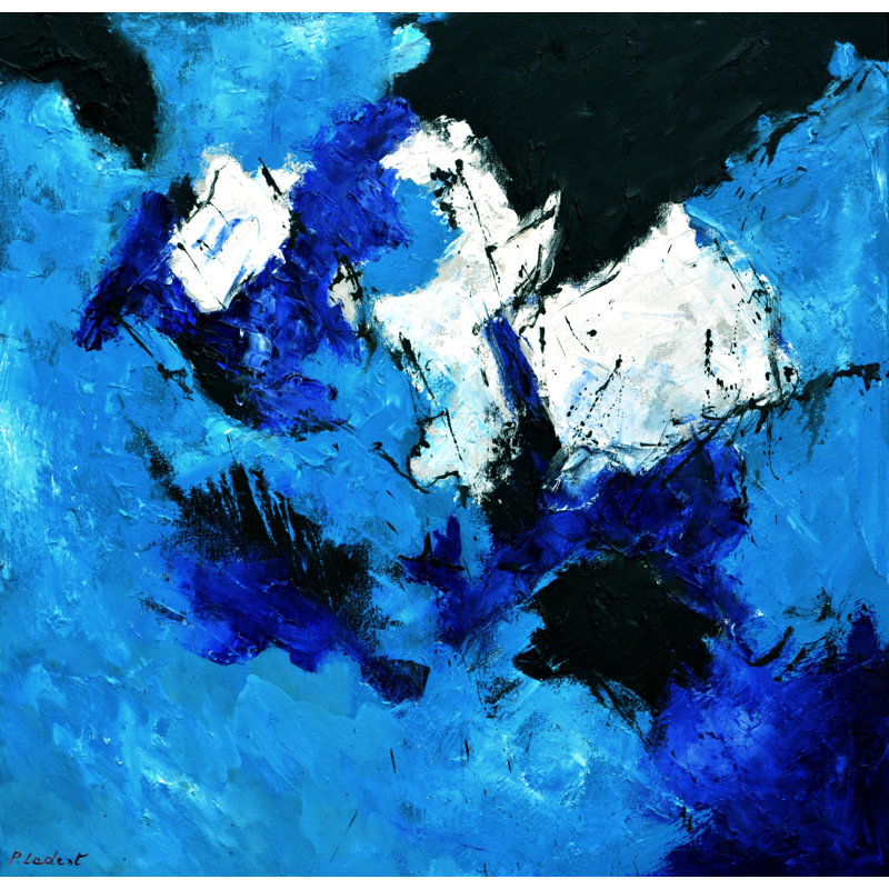 Deep Blue Print by Pol Ledent, 17.25" H x 21.25" W x 0.875" D
