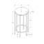 Table d'appoint, bout, rond, table d'appoint, petite lampe, salon, chambre à coucher, table de chevet, stratifié bronze foncé, métal noir, table d'appoint contemporaine