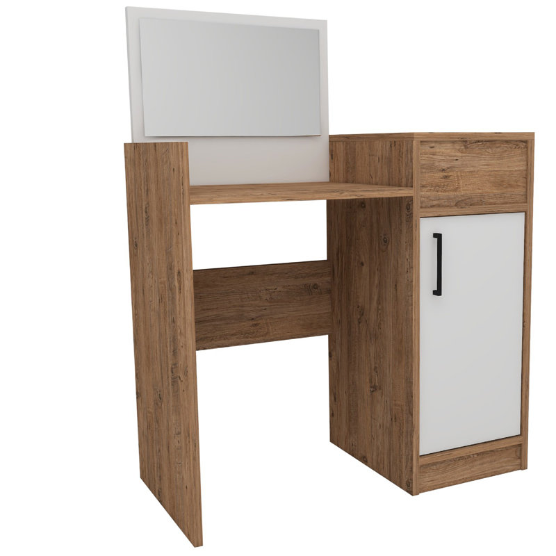 Millisent Vanity, White/Atlantic Pine