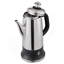 Cafetière électrique à percolateur de 12 tasses, percolateur à café en acier inoxydable 304 avec fonction de maintien au chaud et poignée résistante à la chaleur, cafetière classique, infusion rapide et bec verseur facile, argent