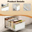 Adjustable Pull Out Cabinet Organiser, 2 pcs Foldable Kitchen Cupboard Organiser with Handle, White