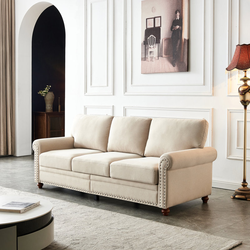 Mekalah Fabric 82.68'' Reception Loveseat