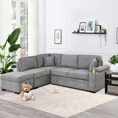 Upholstered 74.33 " Sofa Bed