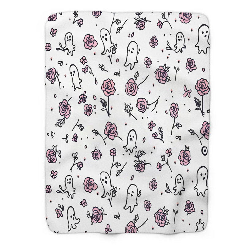 Ghostly Garden - 1 pièce Sherpa Premium Couverture 0149, L 50 po x L 60 po