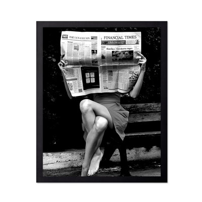Sexy Woman Reading Newspaper