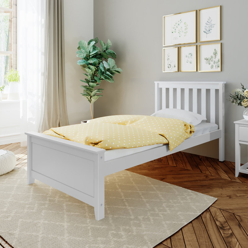 Bolin Kids Solid Wood Platform Bed, Twin, White