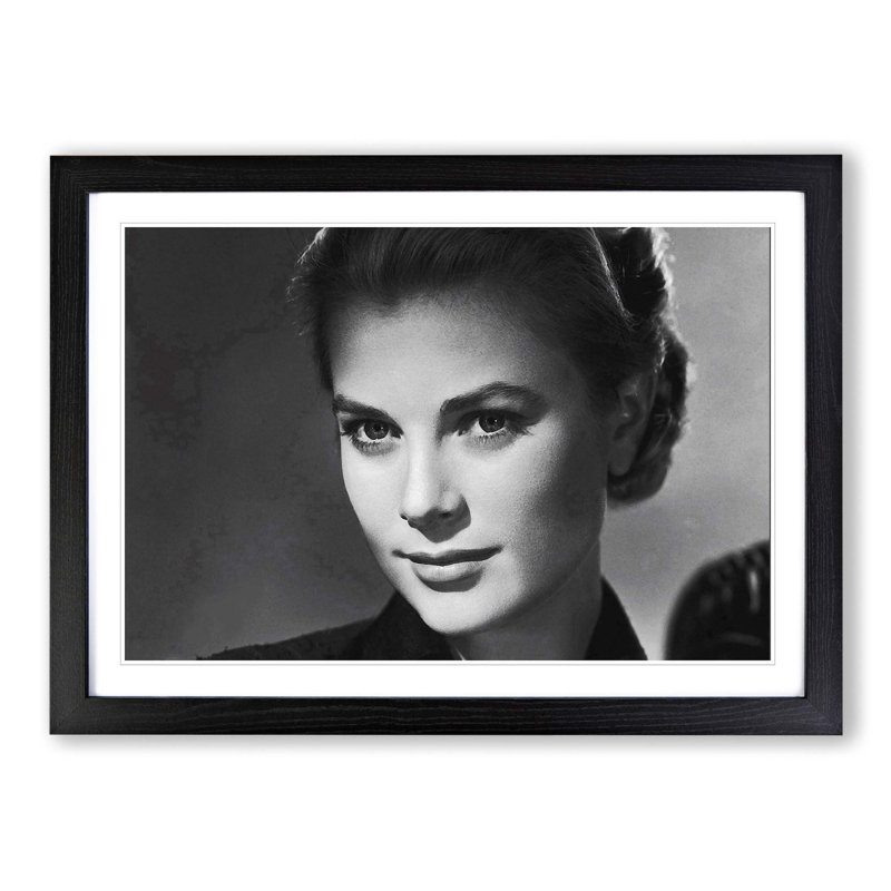 Grace Kelly Framed Photographic - Framed Print, Black