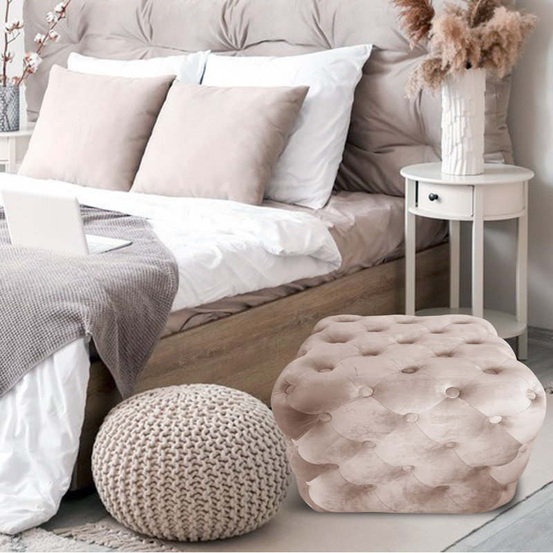 Velvet Ottoman