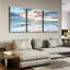 Reproduction encadrée sur toile, 3 pièces-1165410491