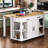 47 Inch Extendable Kitchen Island With Dining Table, Internal Storage, And Power Outlets For Modern Kitchens-16598870