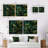 Emerald Canopy Forest - Abstract Botanicals Square Collage Set Of 2-101861839-101861838