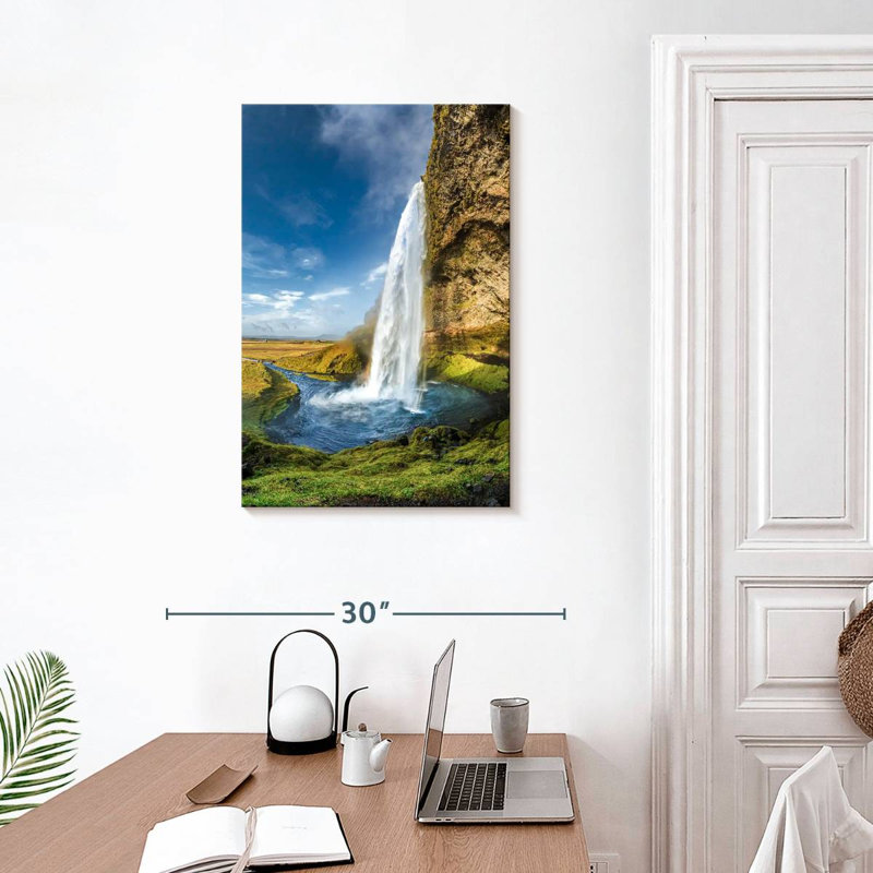 Alvord Seljalandsfoss In Summer, 30" H x 20" W