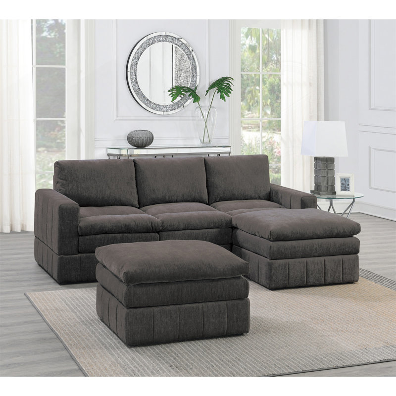 Ensemble modulaire d'angle contemporain 5 pièces