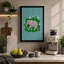 Young Elephant In Bloom Botanical - Print-136779046-136779041
