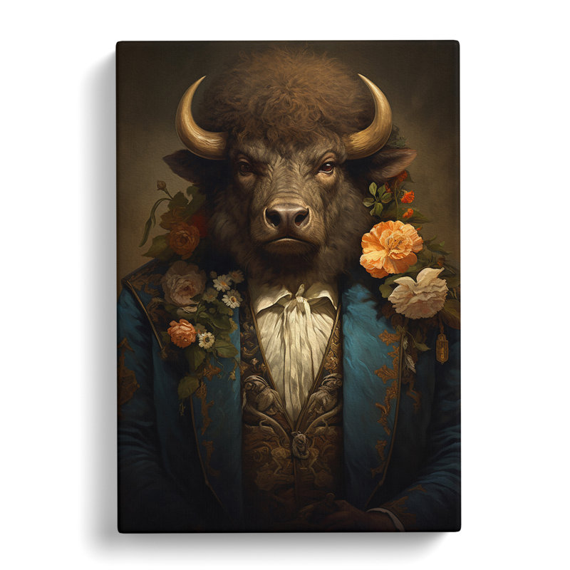 Bison Rococo - No Frame Print, 60cm H x 40cm W x 3cm D