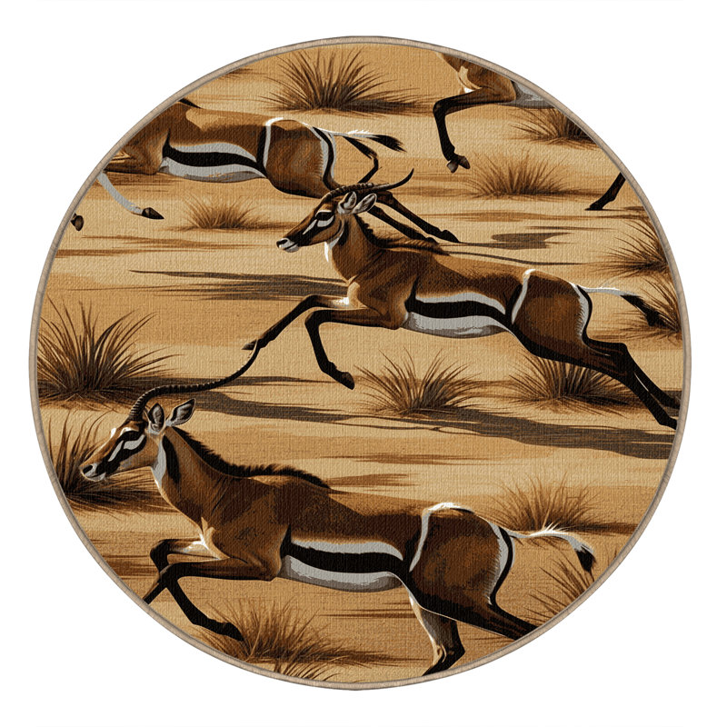  Tapis lavable Thomsons Gazelle, Rond 7 pi