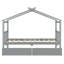 Lit simple en bois avec tiroirs, gris (ANCIEN SKU: WF300799AAE)