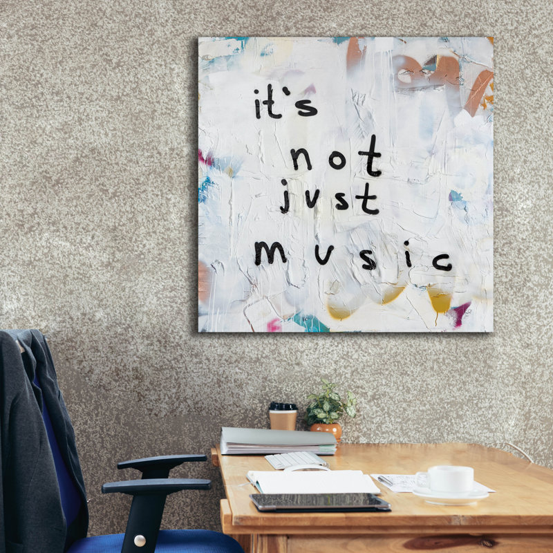 "Epic Graffiti" Not Just Music "par Kent Youngstrom, art mural sur toile, 37 po x 37 po, H 37 po x l 37 po