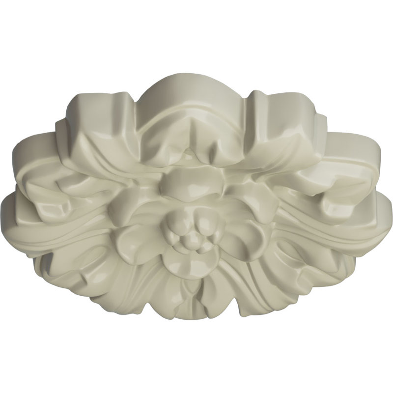 Médaillon de plafond Endurathane Maria, DO 9 5/8 "x P 1 1/8" (convient aux auvents jusqu'à 1 3/4 "), fini désert Gobi peint à la main
