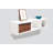 New School 2 Piece Walnut Solid Wood Cube Shelf with Drawer