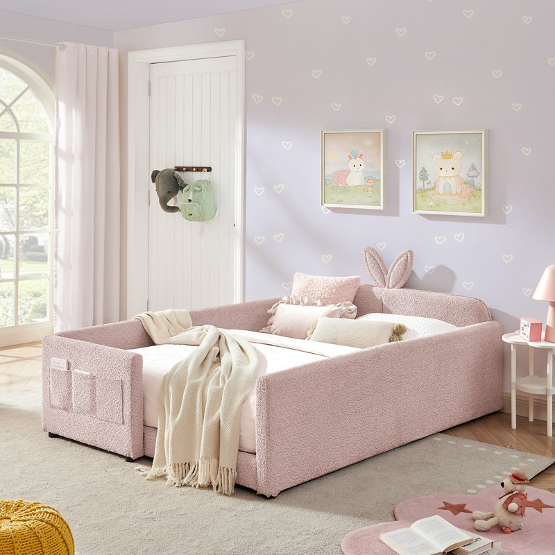 Lit d'oreille en lapin Prynn, Full, Pink