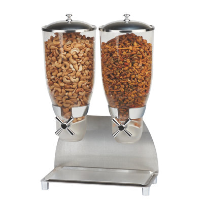 2 bouteilles de céréales en acier inoxydable