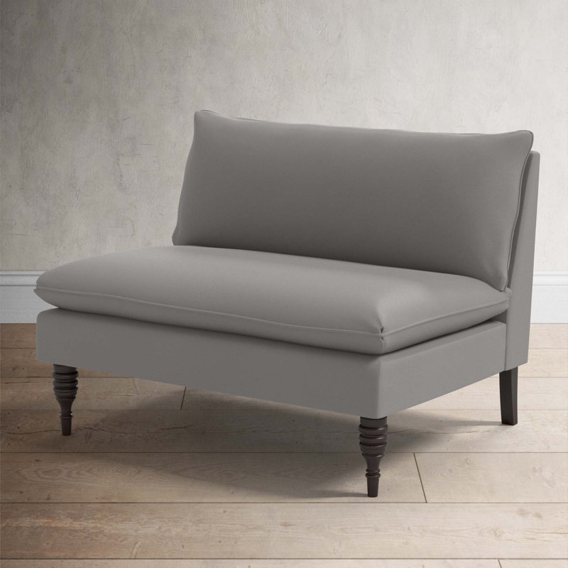 Varick Upholstered 47'' Settee, Classic Otter Performance Velvet
