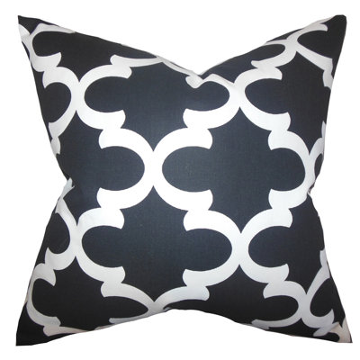 Titian Geometric Cotton Blend Reversible Throw Pillow