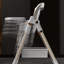 Chaise haute réglable pour 6 mois à années, avec structure en acier renforcé, base en pointe, plateau double couche amovible, 5 réglages de hauteur et conception ergonomique-890026239