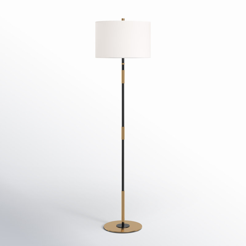 Bowery Floor Lamp, Aged Brass