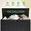 Balconera 137.9cm W 567.8L Resin Lockable Deck Box-124571145