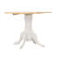 Table à abattants polyvalente avec une base piédestal élégante et des pieds décoratifs pour une salle à manger intime et une adaptabilité d'espace.