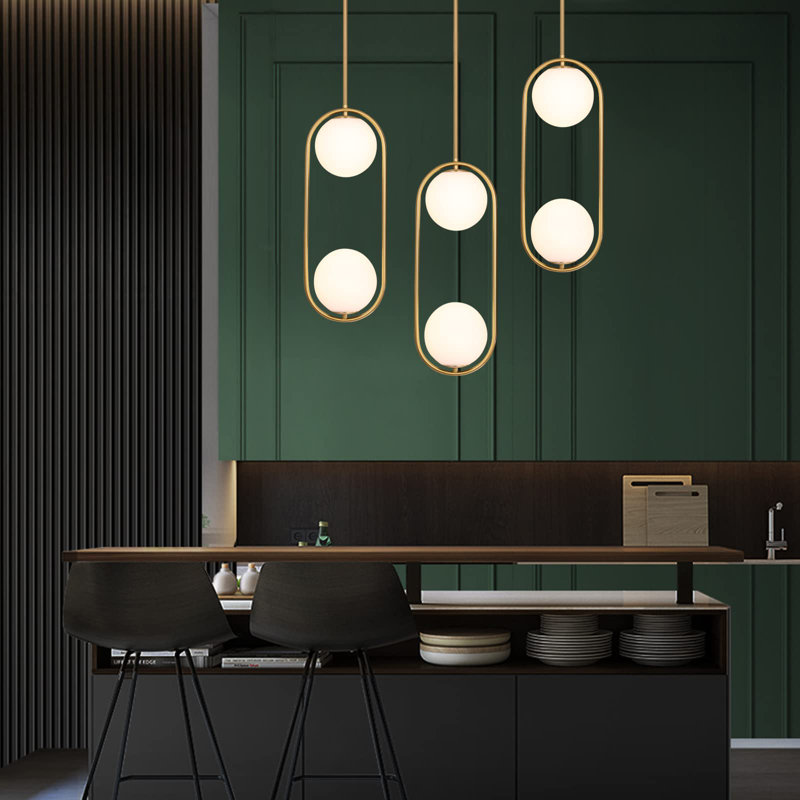 Frech 2 - Light Geometric Pendant, Gold