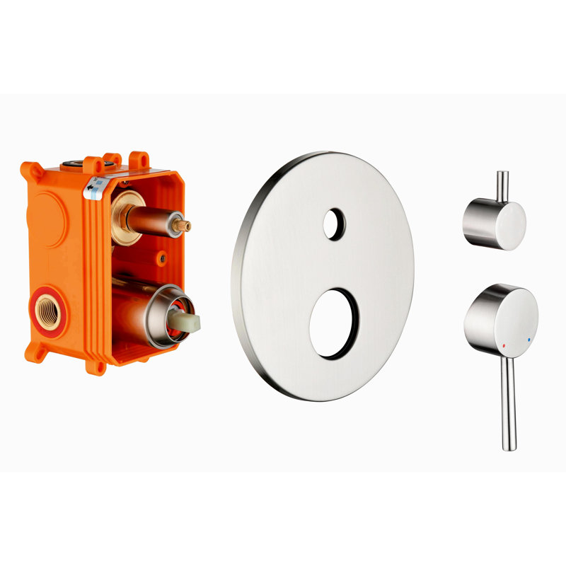 with Rough in-Valve, Brushed Nickel