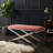 Himalaya X Bench Ottoman, 47", Blush Pink