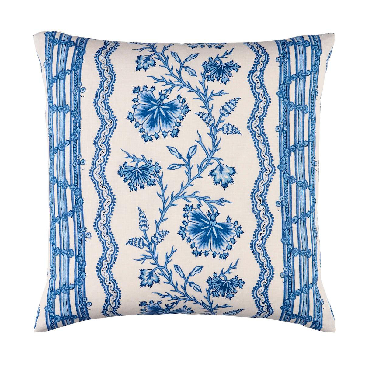 Schumacher Parvati Floral Stripe Pillow | Wayfair