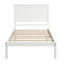 Lit plateforme simple avec tête de lit, support à lattes en bois stable, sans sommier, sommier blanc requis, lattes robustes, teinte