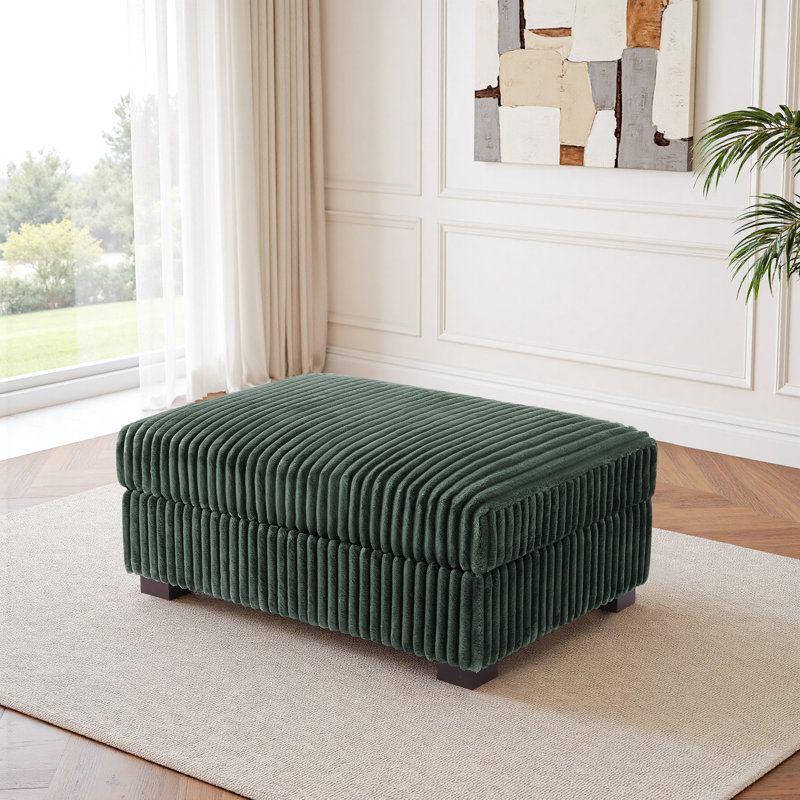 41.75cm Wide Rectangle No Ottoman, Green