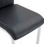 Moderne et magnifique tabouret de bar revêtu de cuir PU avec des pieds en métal argenté en forme de C pour les salles à manger, les cuisines, les terrasses et les chaises de bureau d'invités. (Ensemble de 6) (noir + polyuréthane)