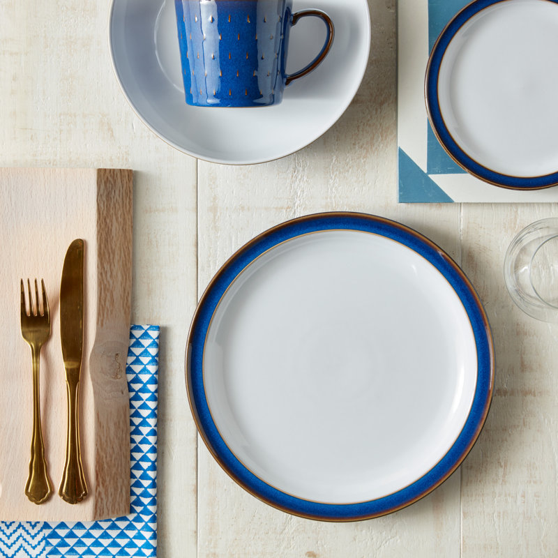 Imperial Blue 4 Piece Dessert Plate Set