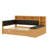 Daybed with Trundle, Storage Shelves, Bench, Charging Station and Upholstered Headboard-1273077424