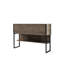Commode industrielle moderne avec pieds en métal, finition noire et noyer, 47,2 po x 31,5 po x 11,8 po | 100% panneau de particules enduit de mélamine, épaisseur: 0,7 pouce | Solution de rangement élégante pour les chambres à coucher contemporaines et les espaces de vie-1436849572