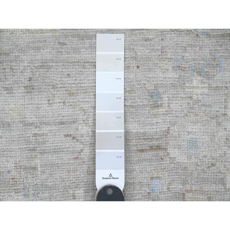 Tapis gris en laine noué à la main 9 pi x 11 pi 10 po angora angora 659B72A4E0C24368B2454F41C0EADF62