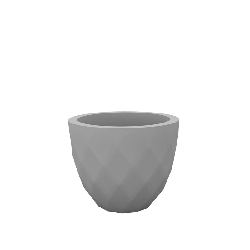 Vases Resin Pot Planter, 17.75" H x 21.75" W x 21.75" D, Steel